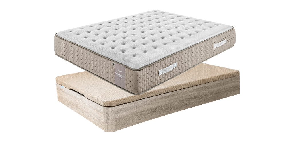 Pack Ahorro de Colchón Termalfresh Active y Canapé Abatible de Madera de 32 cm de altura