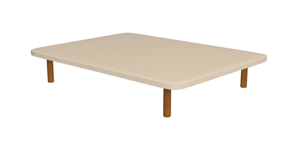 Base Tapizada Basic 3 Barras Malla 3D Beige