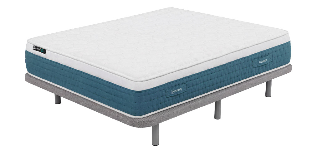 Colchón Ingravity Classic y Base Tapizada Exprés