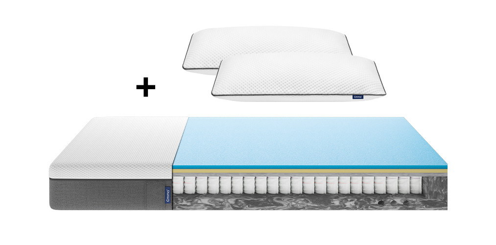 Pack Ahorro de Colchón Emma Hybrid Premium y Almohadas Emma