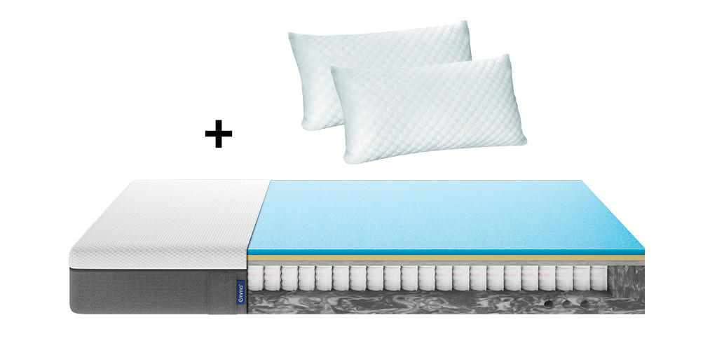 Pack Ahorro Colchón Emma Hybrid y Almohadas Viscoelásticas