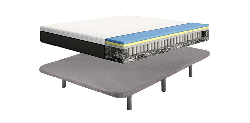 Colchón Emma Hybrid Premium y Base Expres