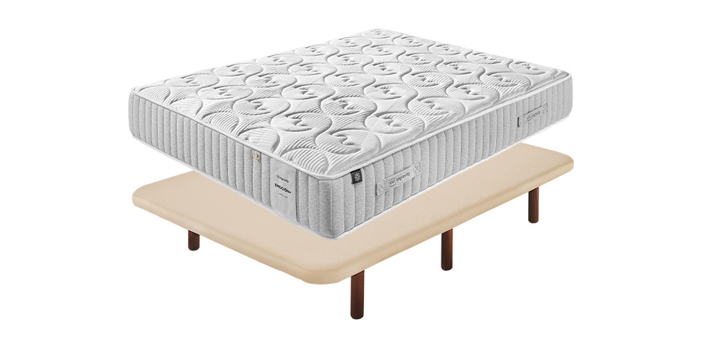 Pack Ahorro de Colchón Ingravity Emoción Plus + Base Tapizada Beige