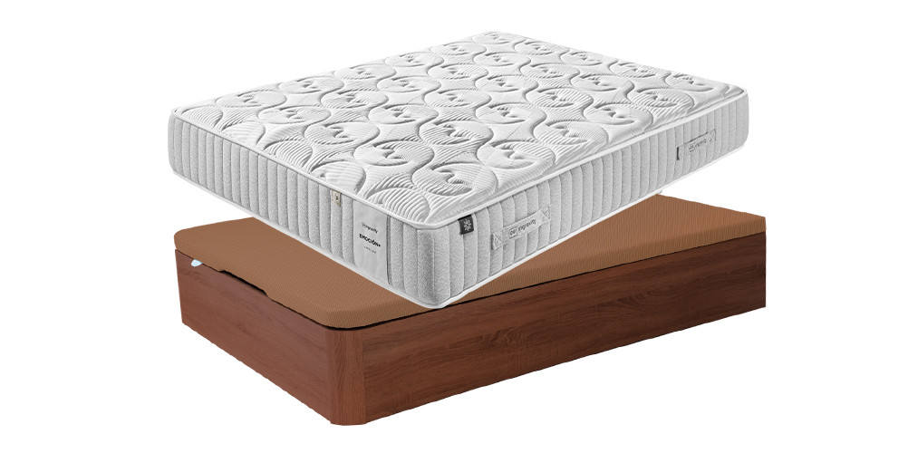 Pack Ahorro de Colchón Ingravity Emoción Plus + Canapé de Madera de Gran Capacidad