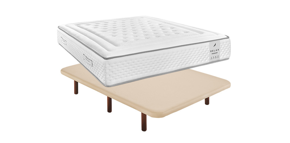 Pack Ahorro Relax de Colchón Magnum y Base Ares en color Beige