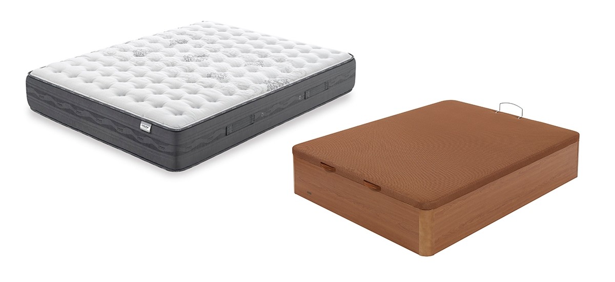 Pack Ahorro Colchon Flex Nimbus Y Canape Abatible Flex Madera 25