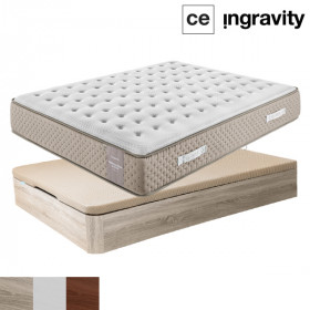 Pack Ahorro de Colchón Termalfresh Active y Canapé Abatible de Madera de 32 cm de altura