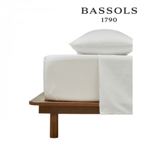 Sábana Bajera Bassols Satén 300 Hilos Blanco