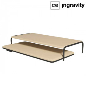 Cama Nido Tapizada Beige con Malla 3D