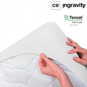 Cubre colchón Tencel Blanco Transpirable - Impermeable para colchones de hasta 30 cm de grosor