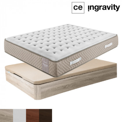 Pack Ahorro de Colchón Termalfresh Active y Canapé Abatible de Madera de 32 cm de altura