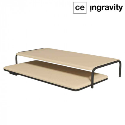 Cama Nido Tapizada Beige con Malla 3D