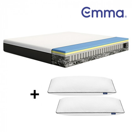 Pack Ahorro de Colchón Emma Hybrid Premium y Almohadas Emma