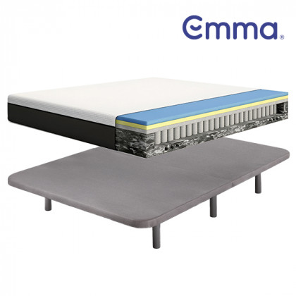 Colchón Emma Hybrid Premium y Base Expres