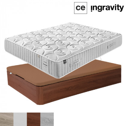 Pack Ahorro de Colchón Ingravity Emoción Plus + Canapé de Madera de Gran Capacidad