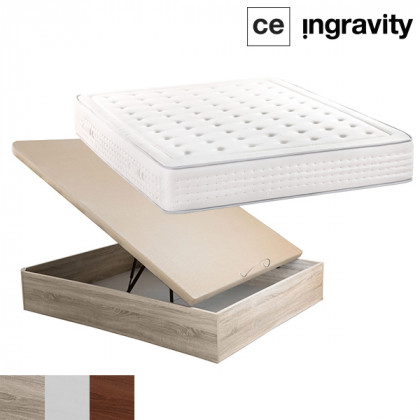 Pack Ahorro de Colchón Silver Plus y Canapé Abatible de Madera