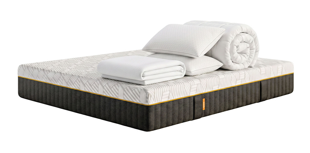 Colchón Emma Elite y Almohadas Viscoelásticas con Cubre Colchón y Edredón Nórdico