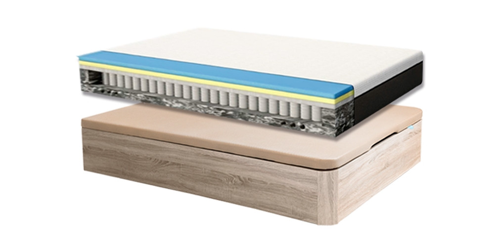 Colchón Hybrid de Emma + Canapé Abatible de Madera