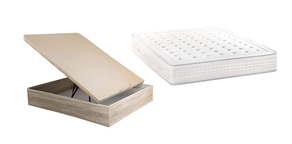 Pack Ahorro de Colchón Silver Plus y Canapé Abatible de Madera
