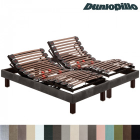 Dunlopillo Magnus Class upholstered electric articulated bed with wireless remote