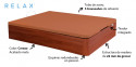 Canapé Madera 32 cm de alturan color cerezo