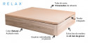 Canapé Madera 32 cm de alturan color natural