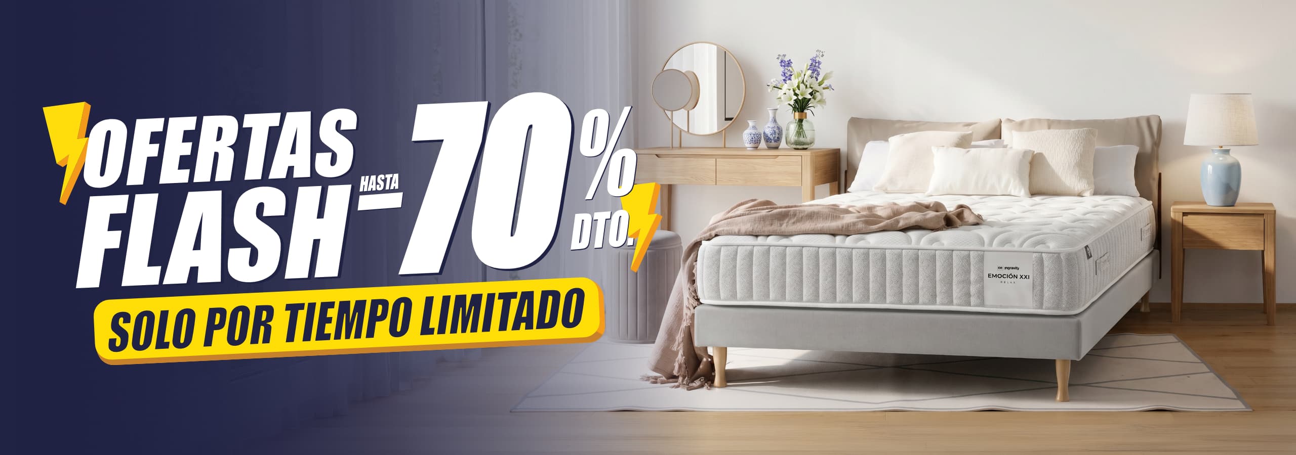 Promoción ofertas flash solo por tiempo limitado