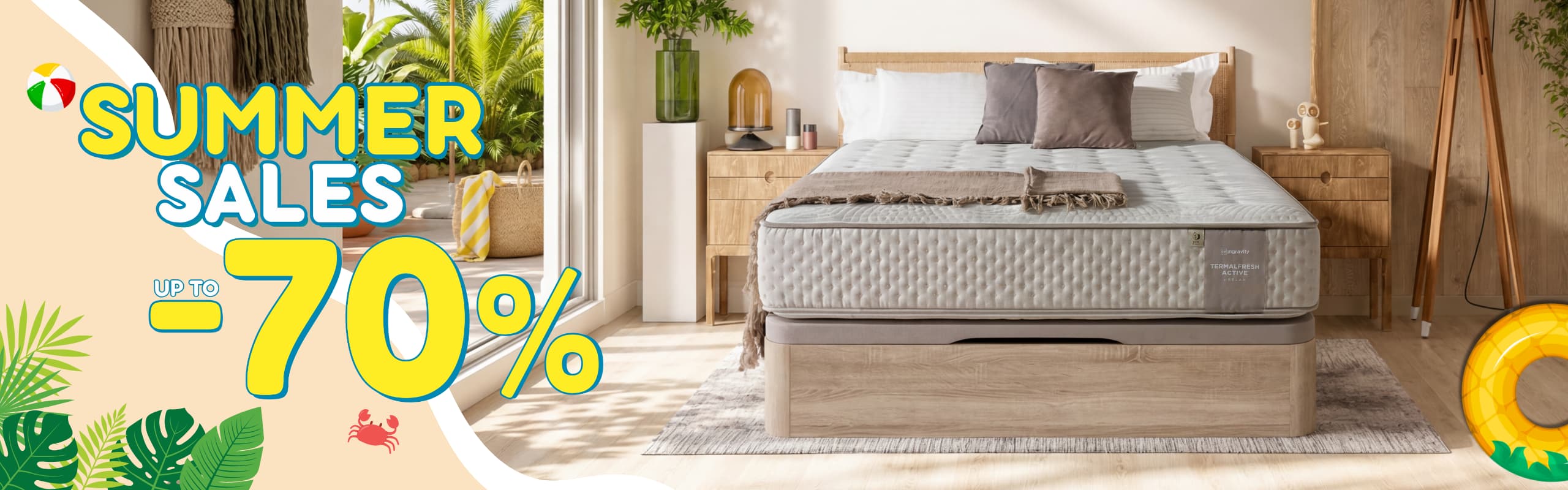 Summer sales on mattresses with up to 70% off at Colchón Exprés