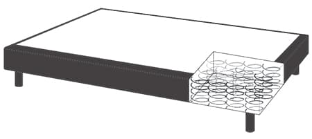 base tapizada con muelles ensacados